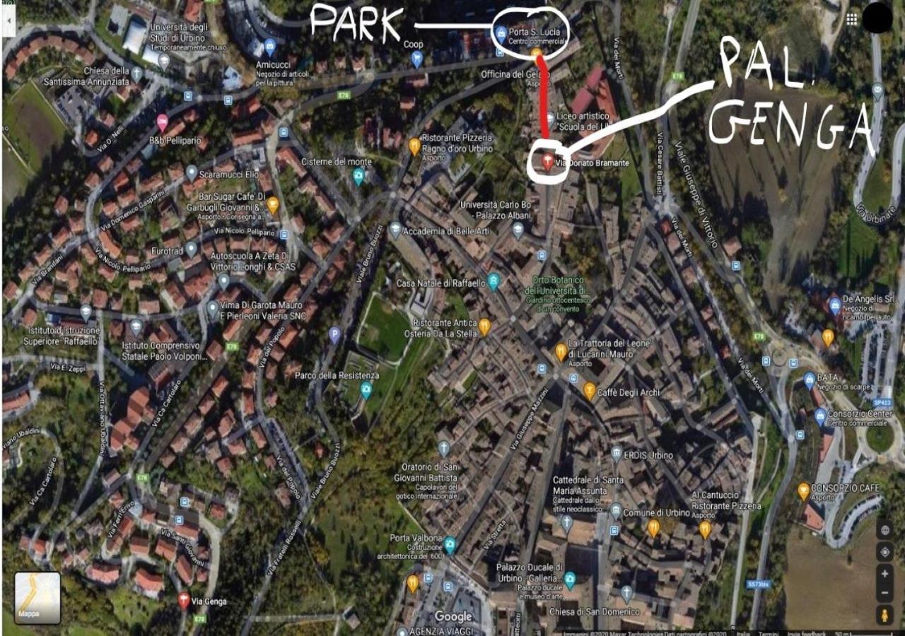 Appartamento Palazzo Genga Урбино Экстерьер фото